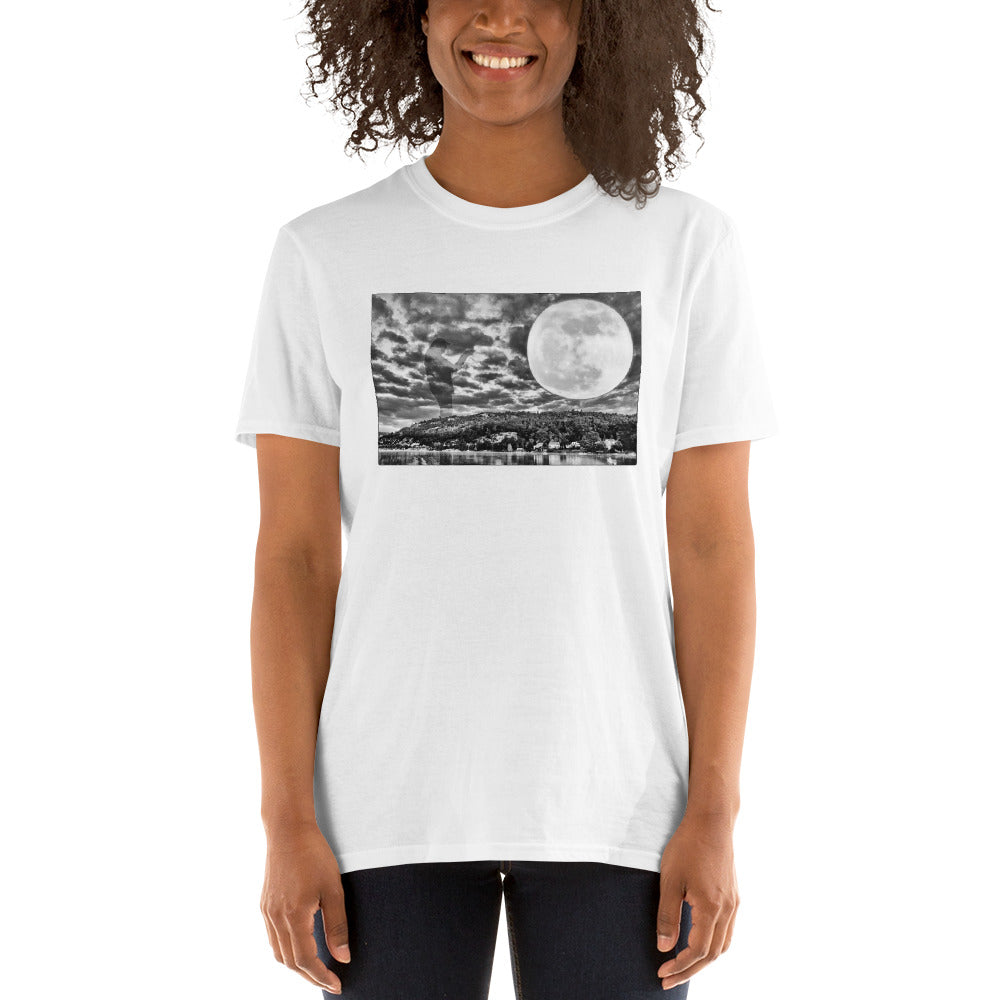 'Full Moon Over Willisville Mountain' Short-Sleeve Unisex T-Shirt by Jon Butler