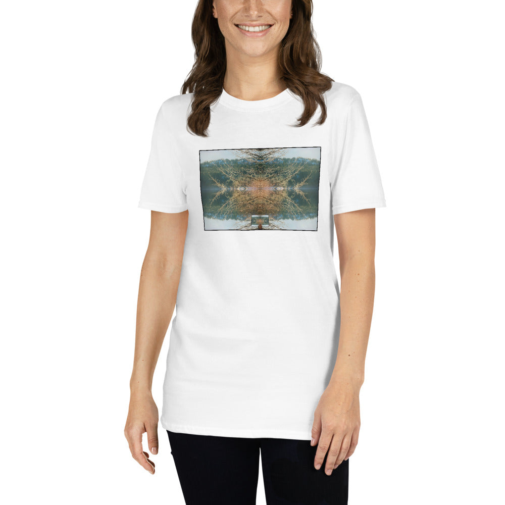 'Winter view from her window' Short-Sleeve Unisex T-Shirt by Jon Butler