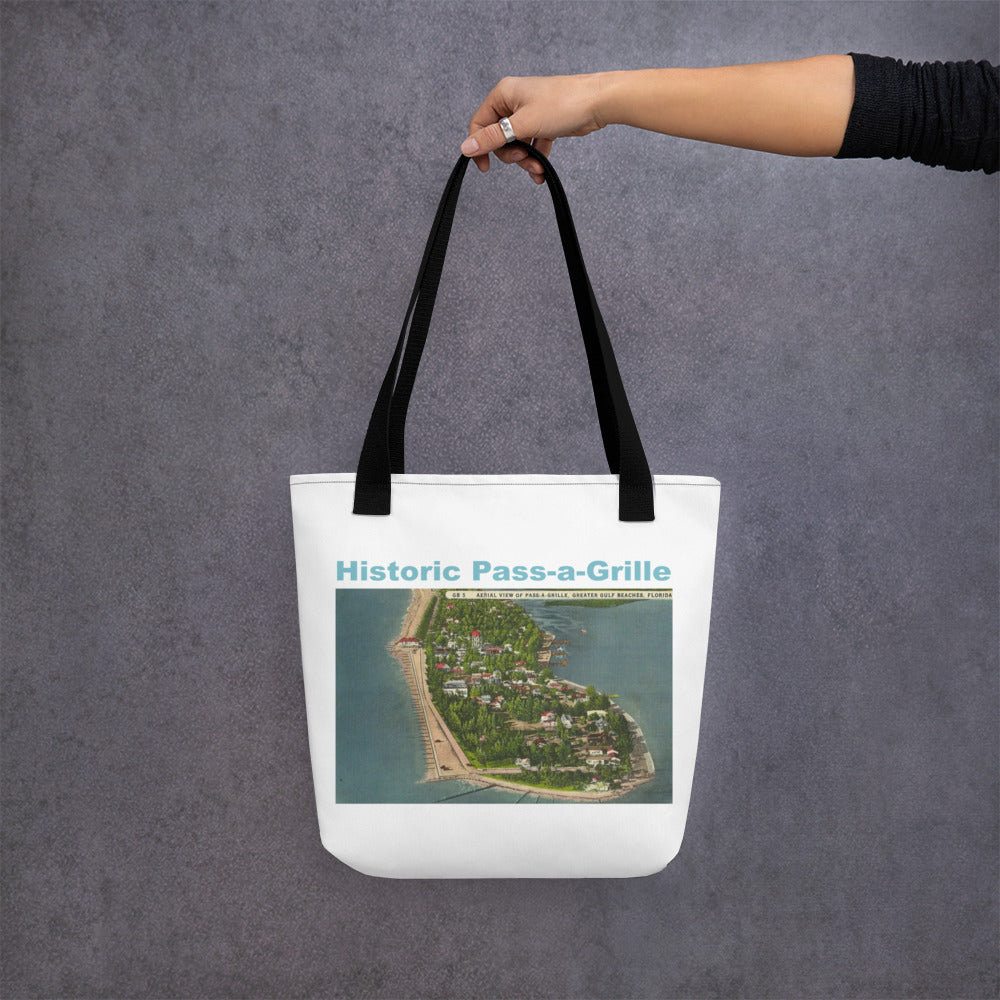 Historic Pass-a-Grille Aerial View Tote bag