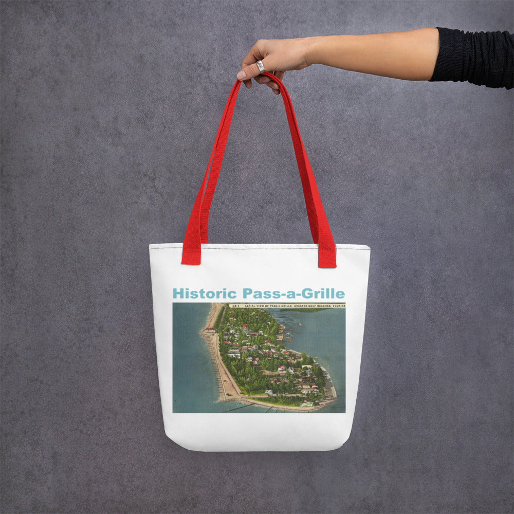 Historic Pass-a-Grille Aerial View Tote bag