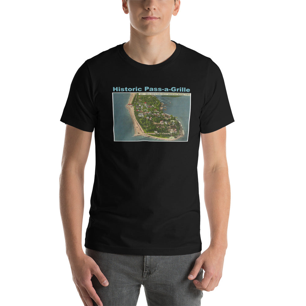 Historic Pass-a-Grille Aerial View Unisex t-shirt