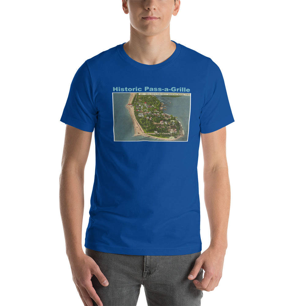 Historic Pass-a-Grille Aerial View Unisex t-shirt