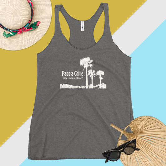 'Pass-a-Grille My Happy Place' Women's Racerback Tank