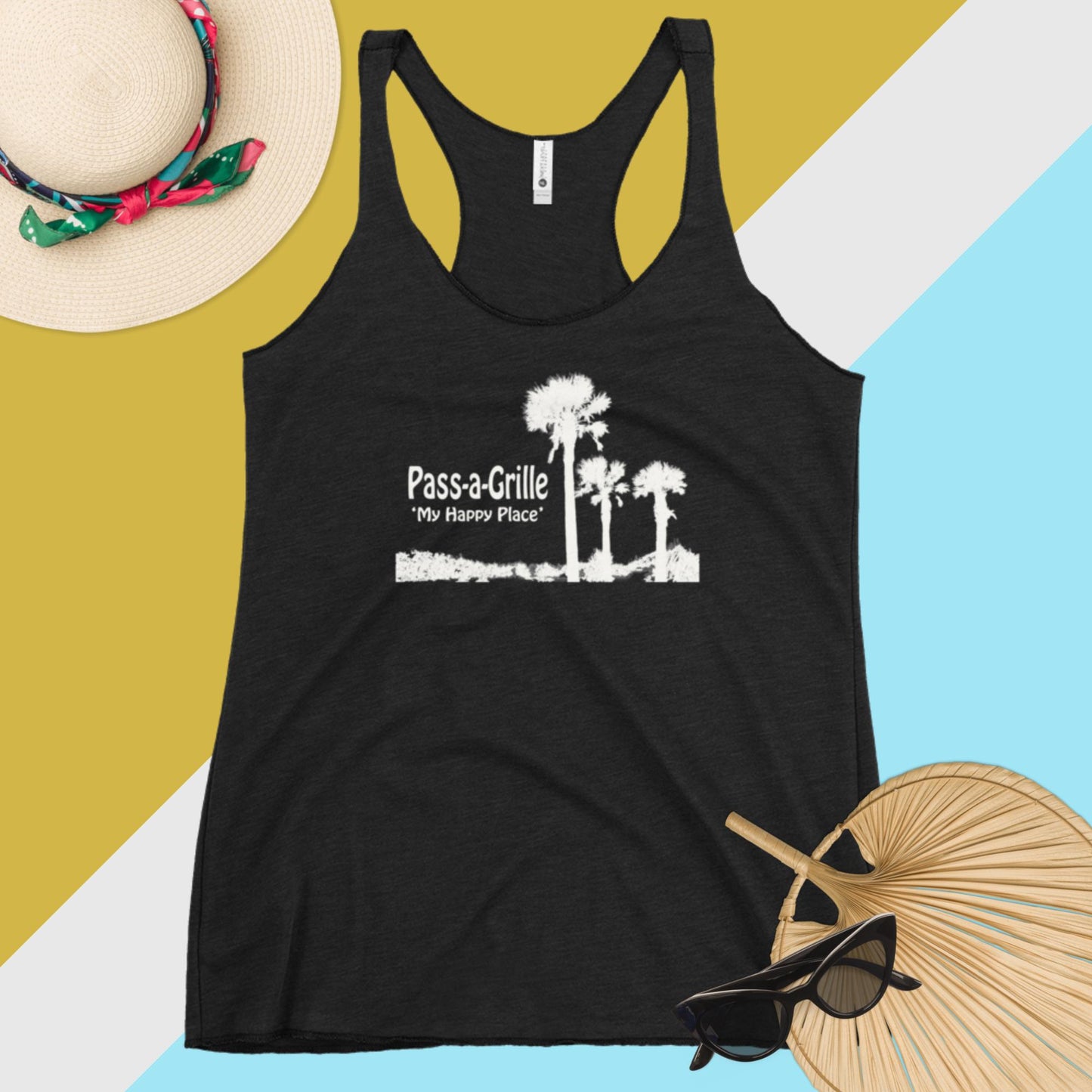'Pass-a-Grille My Happy Place' Women's Racerback Tank