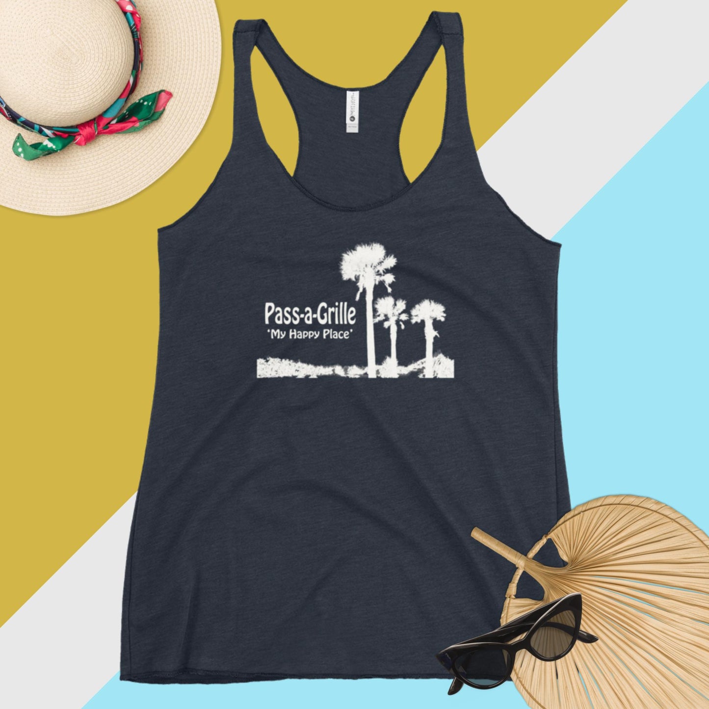 'Pass-a-Grille My Happy Place' Women's Racerback Tank