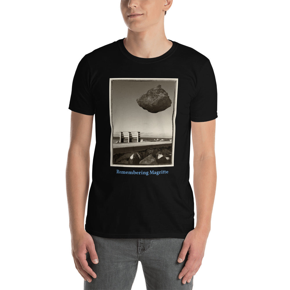 'Remembering Magritte' Short-Sleeve Unisex Titled T-Shirt by Jon Butler