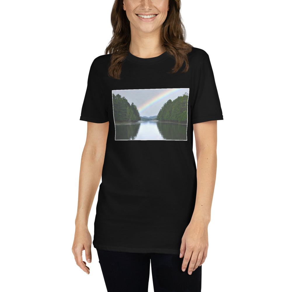 'We paddled around the corner and saw...'  Short-Sleeve Unisex T-Shirt by Jon Butler