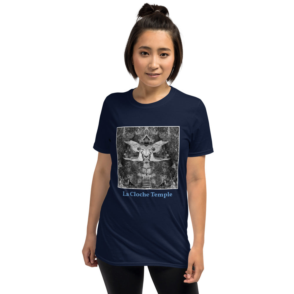 'Temple' Short-Sleeve Unisex La Cloche T-Shirt by Jon Butler