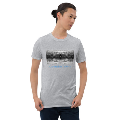 'Carmichael's Rock' Short-Sleeve Unisex Titled T-Shirt by Jon Butler