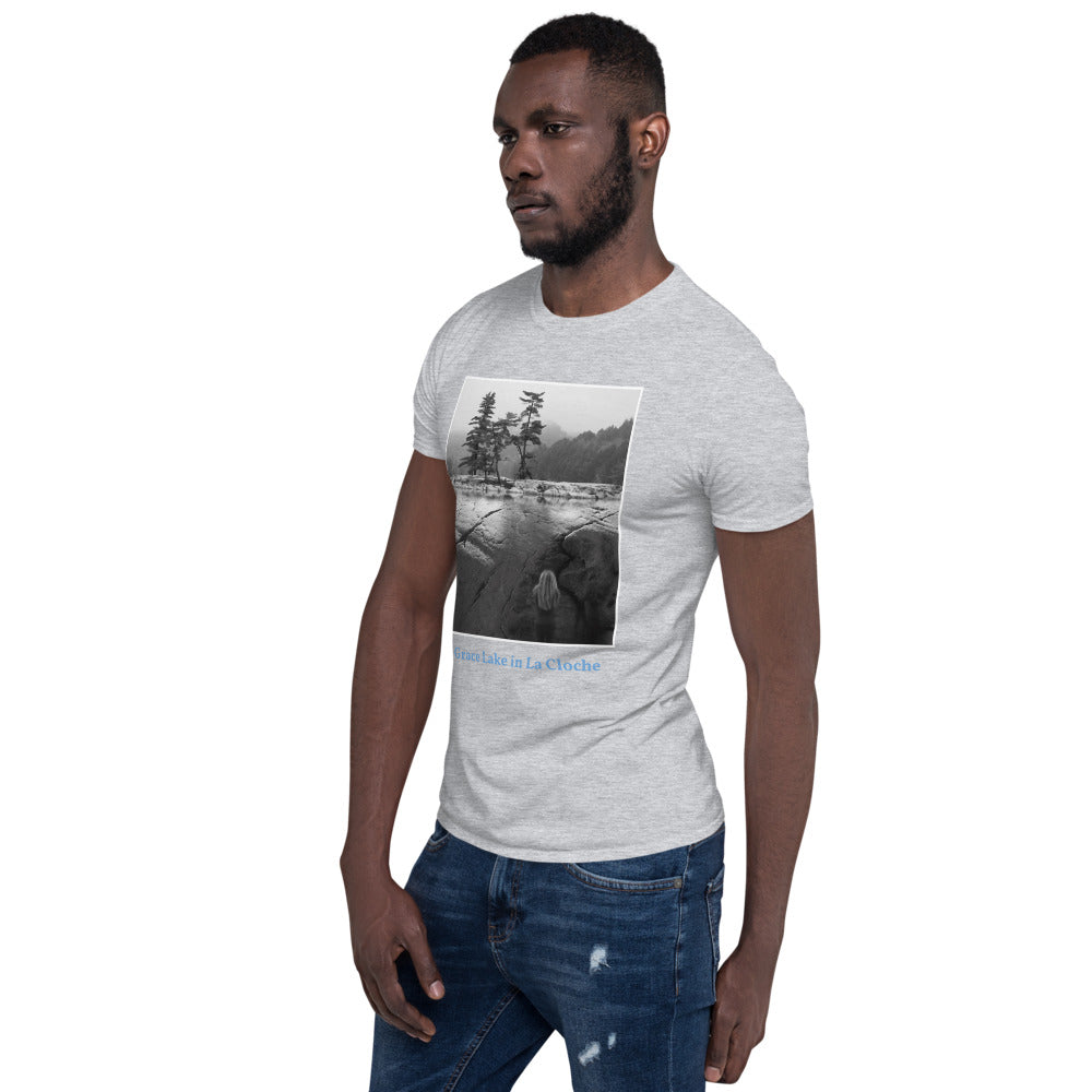'Reflecting on Grace' Short-Sleeve Unisex Grace Lake T-Shirt by Jon Butler