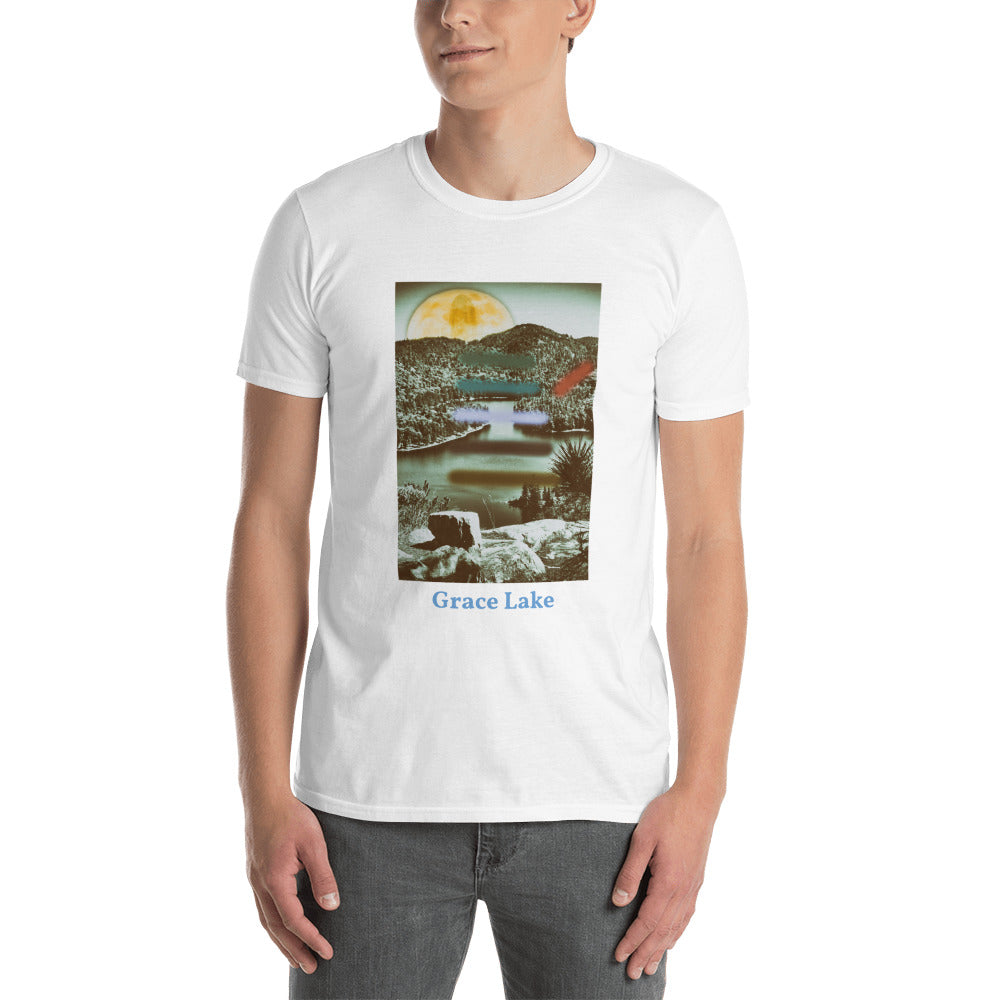 'Carmichael Wrote' Short-Sleeve Unisex Grace Lake T-Shirt by Jon Butler