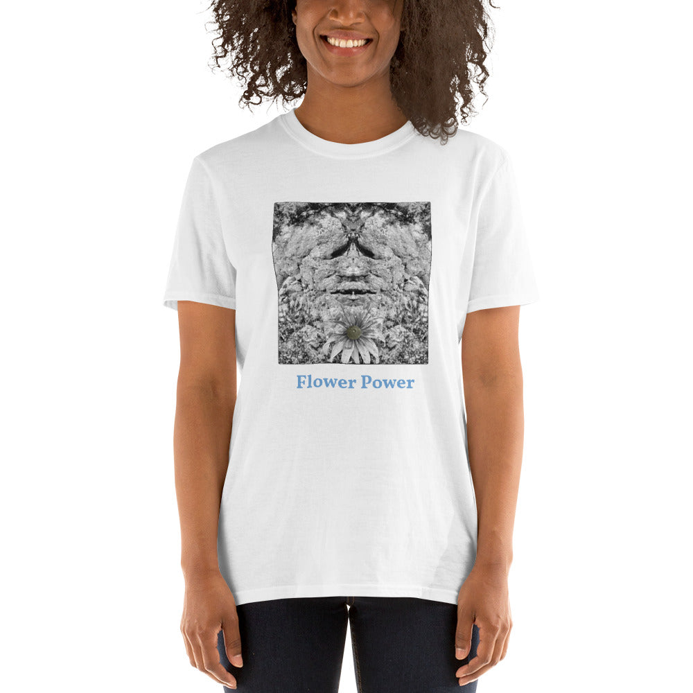 'Flower Power' Short-Sleeve Unisex Titled T-Shirt by Jon Butler