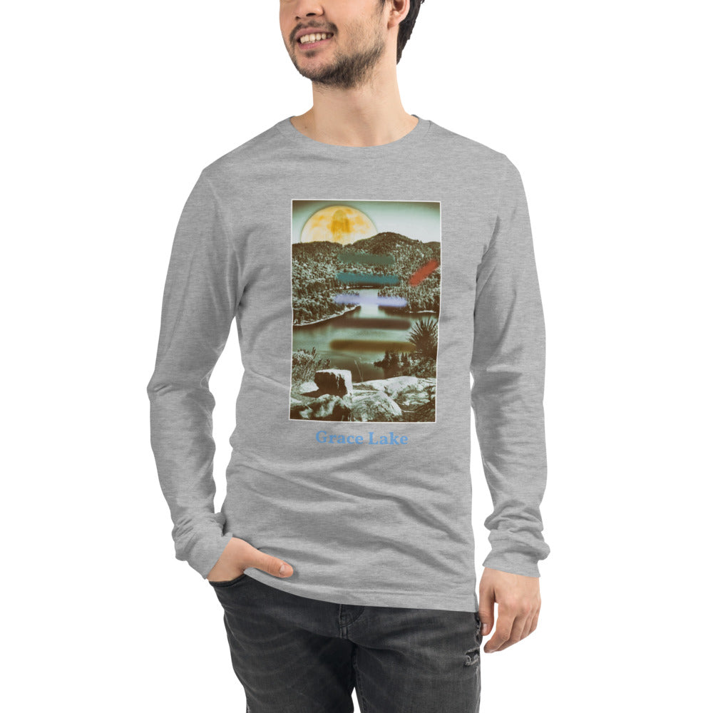 'Carmichael Wrote Unisex Long Sleeve Grace Lake Tee by Jon Butler