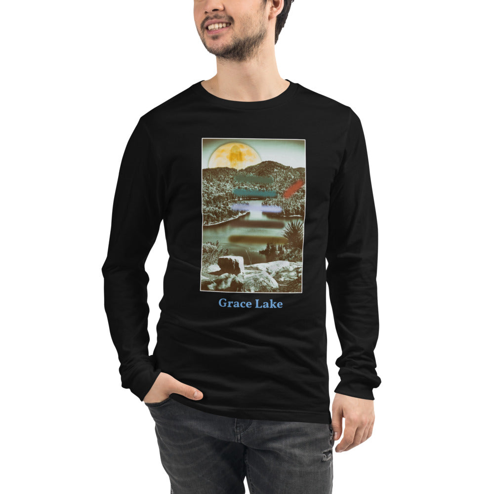 'Carmichael Wrote Unisex Long Sleeve Grace Lake Tee by Jon Butler