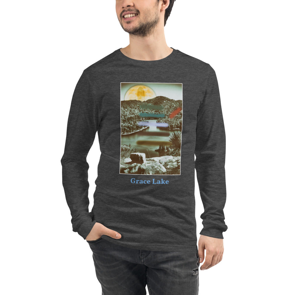 'Carmichael Wrote Unisex Long Sleeve Grace Lake Tee by Jon Butler