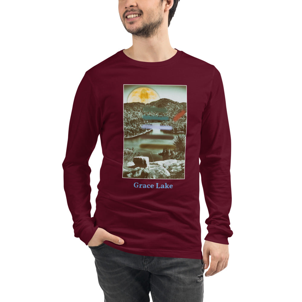 'Carmichael Wrote Unisex Long Sleeve Grace Lake Tee by Jon Butler